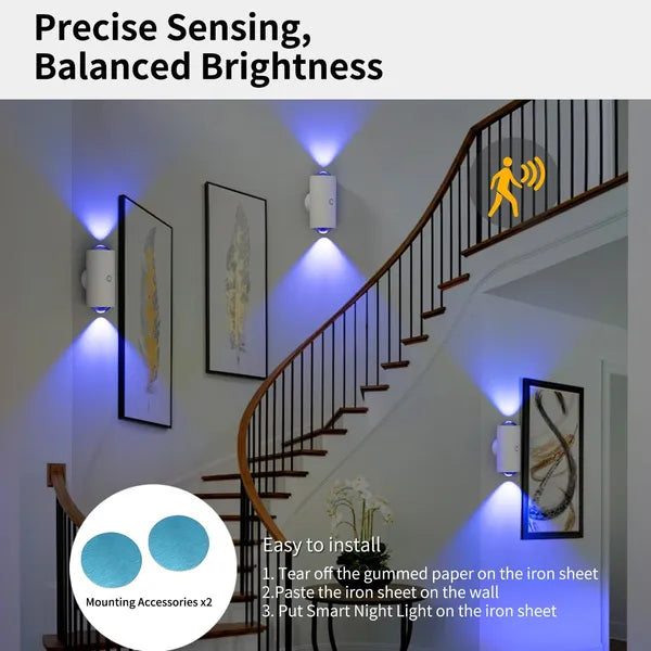 Motion Sensor Hallway Light installed on staircase