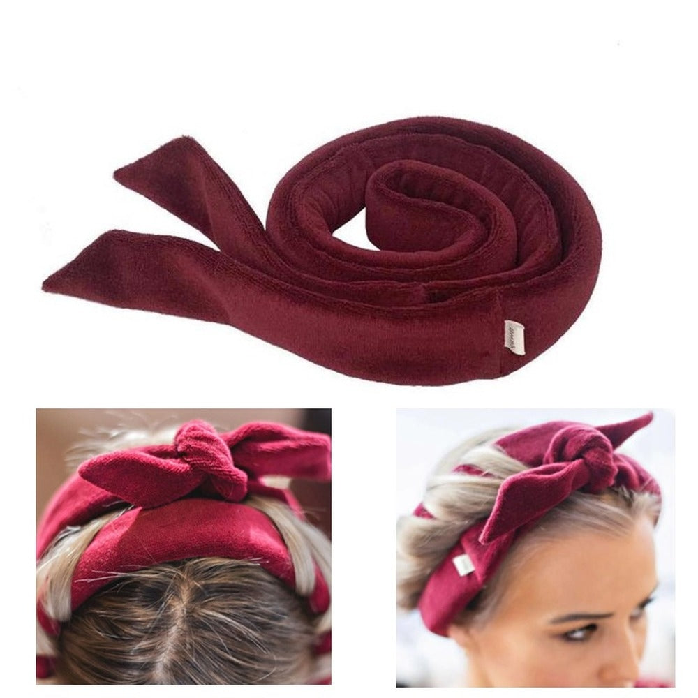 Velvet heatless curling rod