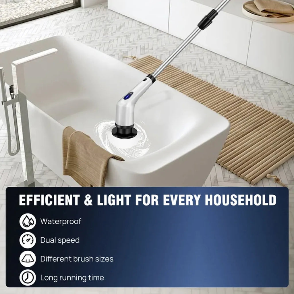 Electric spin scrubber brush head attachments