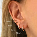 Men's Small Huggie Hoop Earrings, Stainless Steel