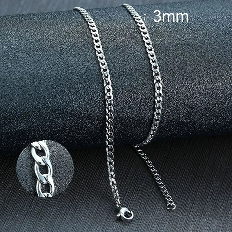 Men's Stainless Steel Cuban Link Chain Necklace