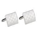 Men's Fashion Square Cufflinks, Silver Plated