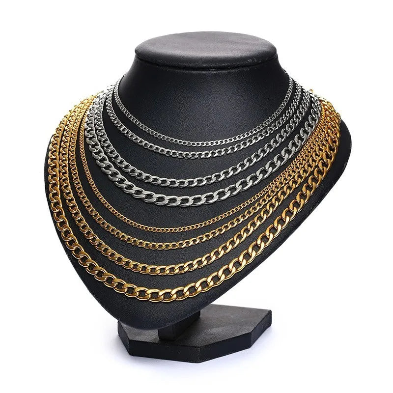 Men's Stainless Steel Cuban Link Chain Necklace