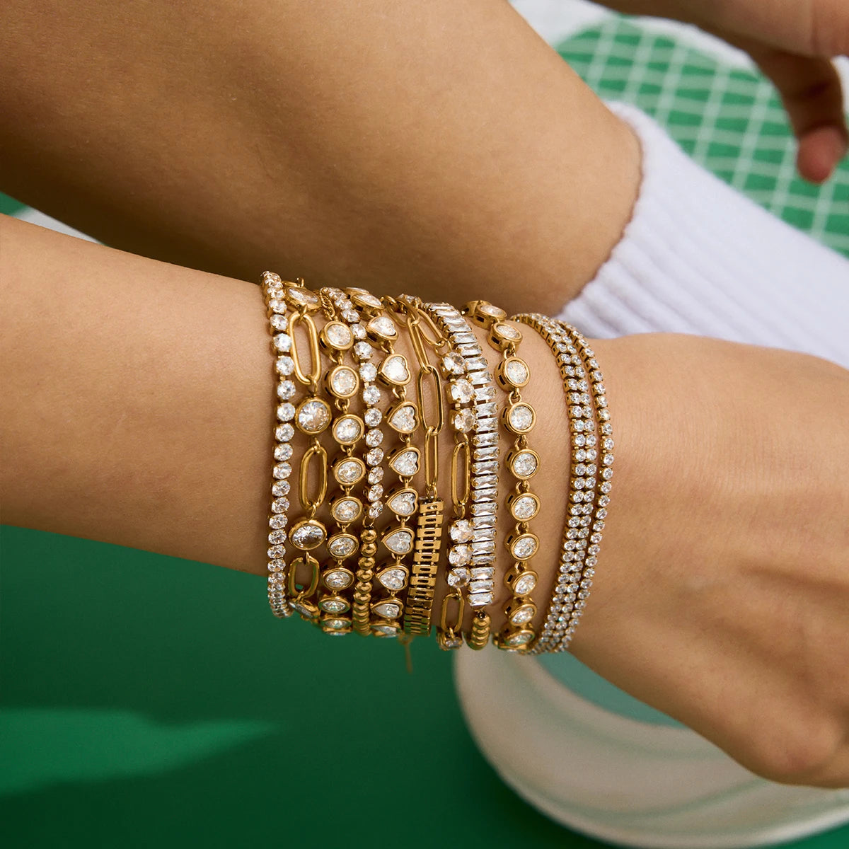 18K Gold Plated CZ Tennis Bracelet