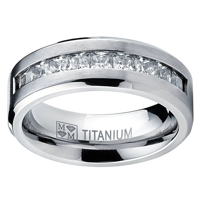 Men's Silver Geometric Cocktail Ring, Stainless Steel