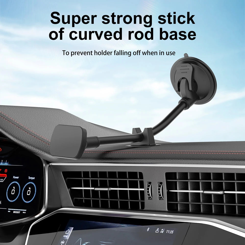 Mount installed on windshield