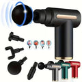 Mini percussion massage gun with 4 heads