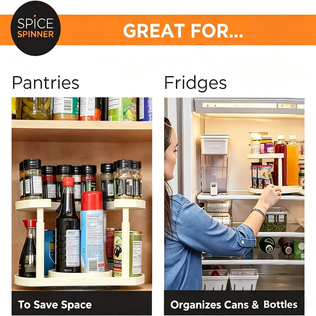 Spice rack in kitchen cabinet