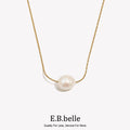 Freshwater Pearl Pendant Necklace, 18K Gold Plated