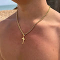 Men's Minimalist Cross Pendant Necklace
