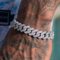 Iced Cuban link chain bracelet, gold