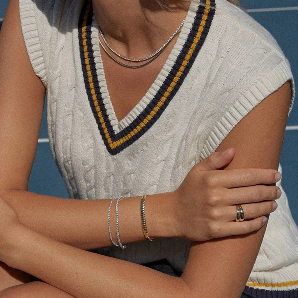 18K Gold Plated CZ Tennis Bracelet