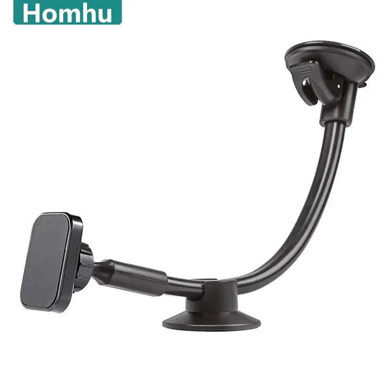 Magnetic dashboard phone mount with long arm