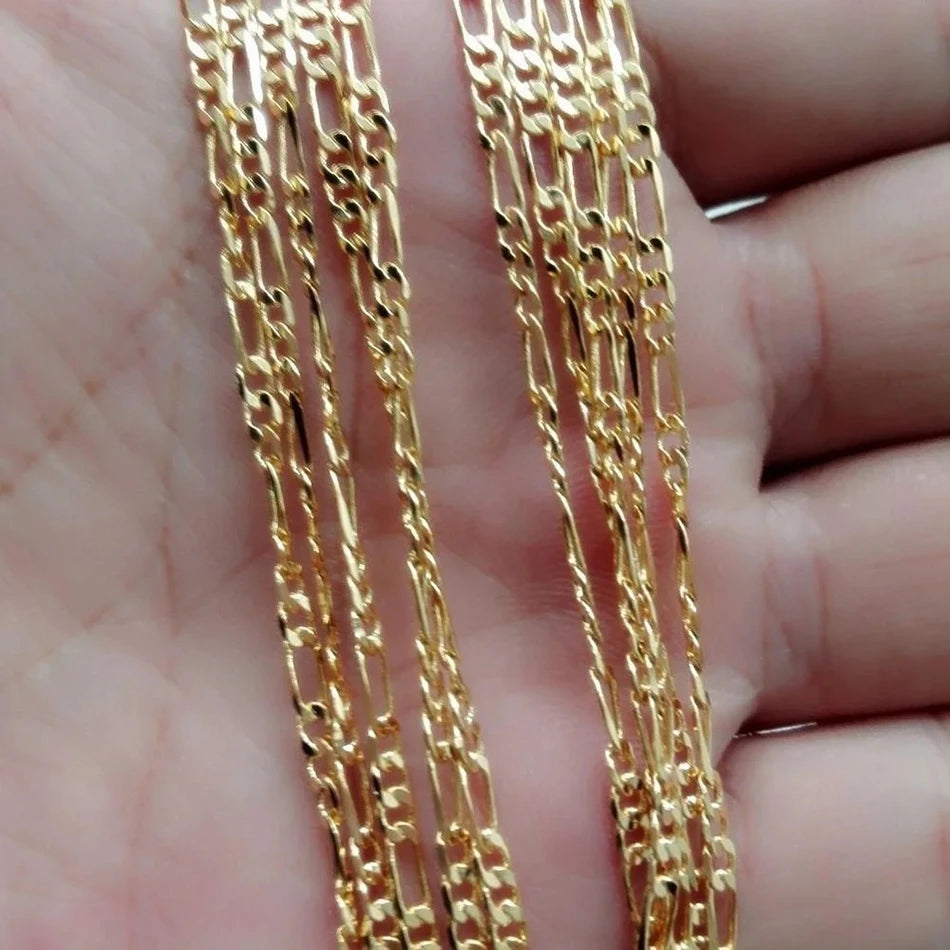 Men's 18K Gold Filled Figaro Chain Necklace