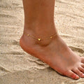 Delicate gold plated heart anklet