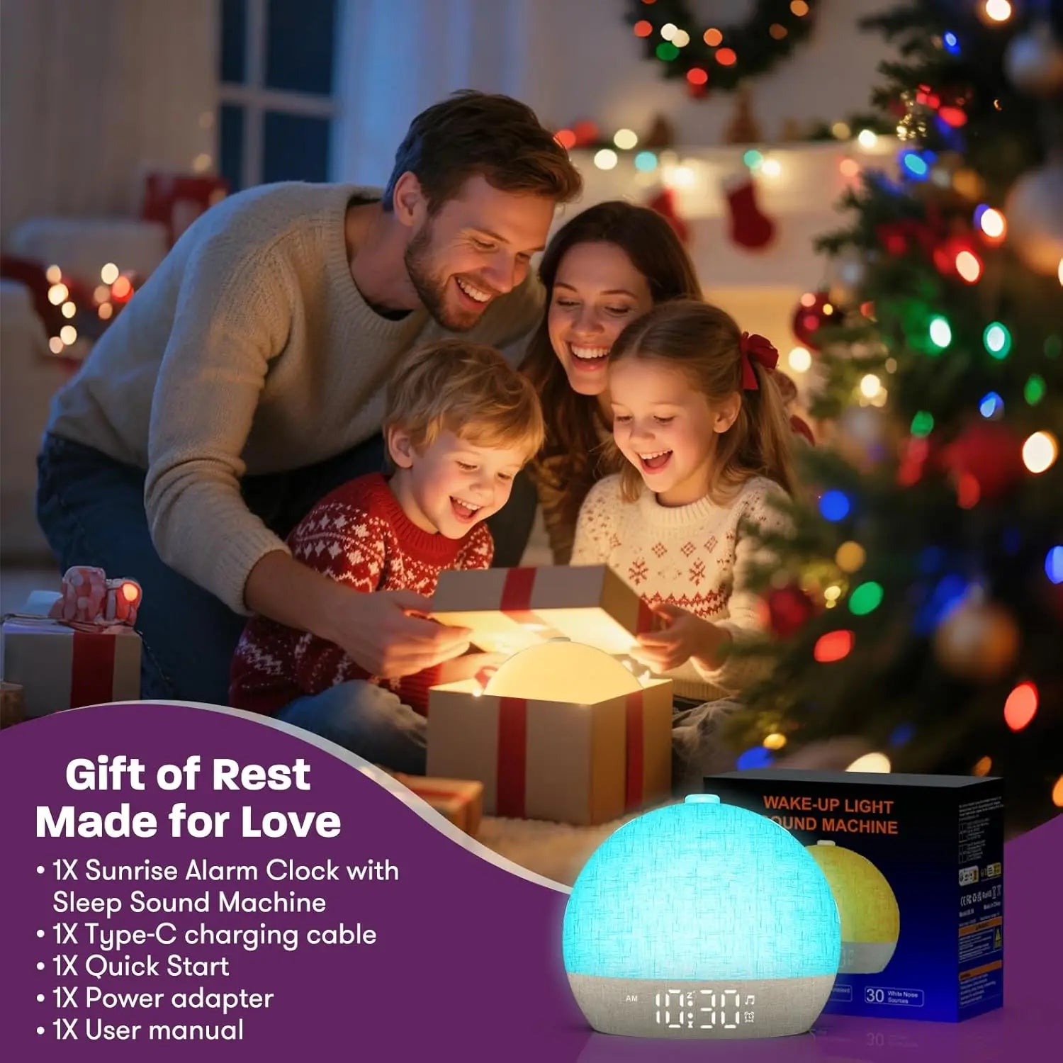 White noise sound machine feature