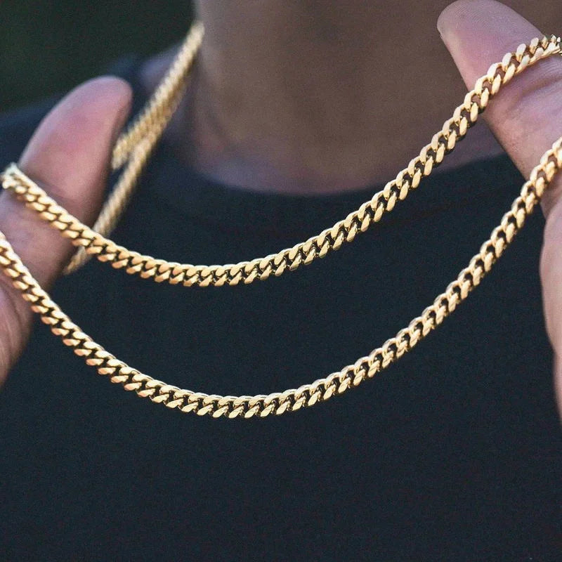 Men's Stainless Steel Cuban Link Chain Necklace