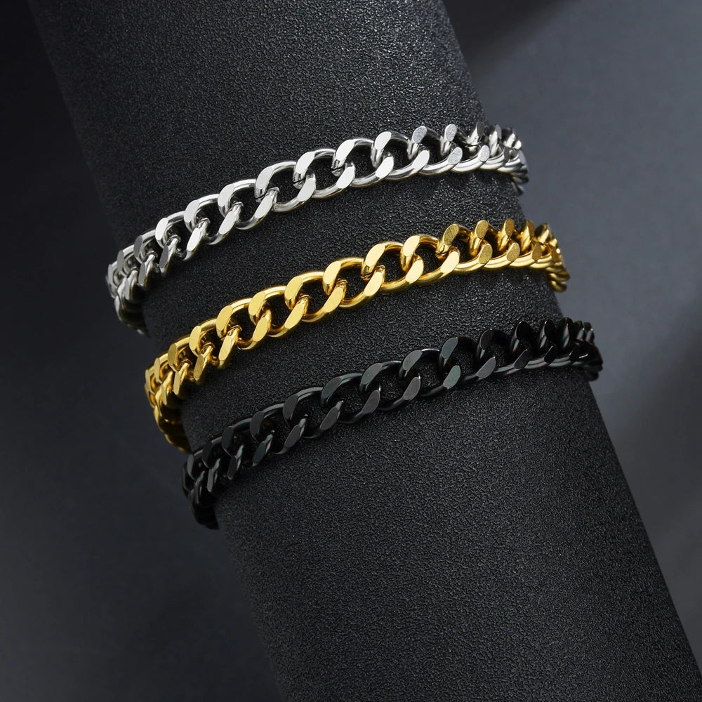 Men's Stainless Steel Cuban Link Bracelet