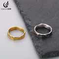 Men's Punk Geometric Thin Ring, Stainless Steel