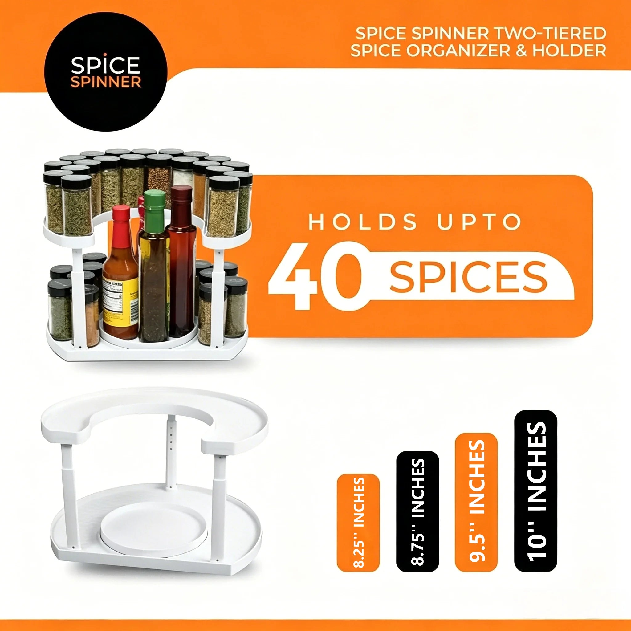 Spice rack capacity view