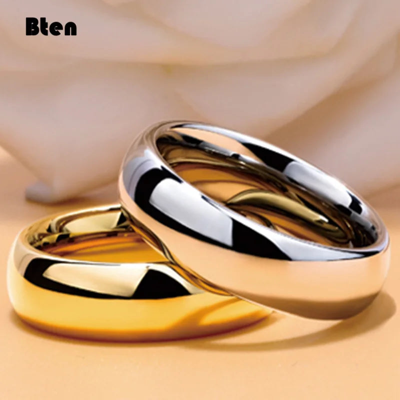 Men's Classic Tungsten Wedding Ring, Polished Silver