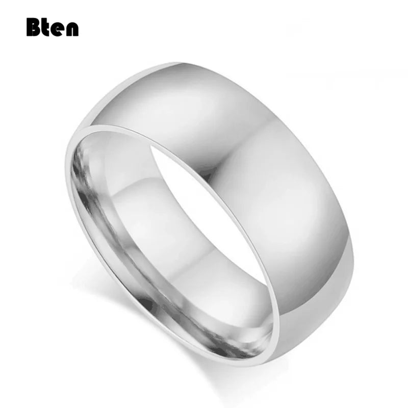 Men's Classic Tungsten Wedding Ring, Polished Silver