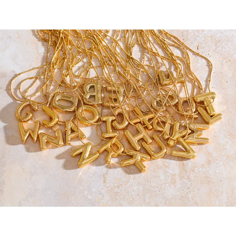 Personalized initial letter necklace