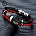 Men's Viking Compass Multi-Layer Leather Bracelet