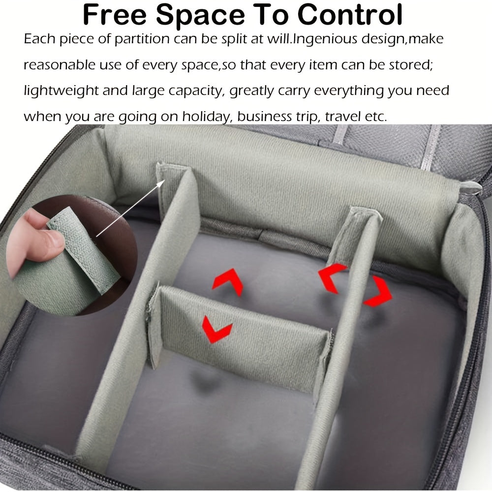 Travel electronics organizer case in use