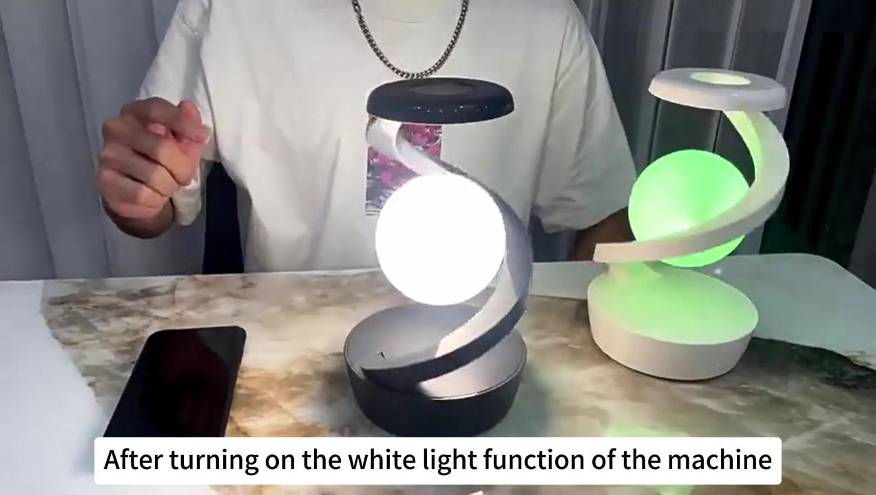 Moon lamp with phone charging on base