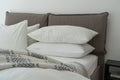Pillows on a modern bed