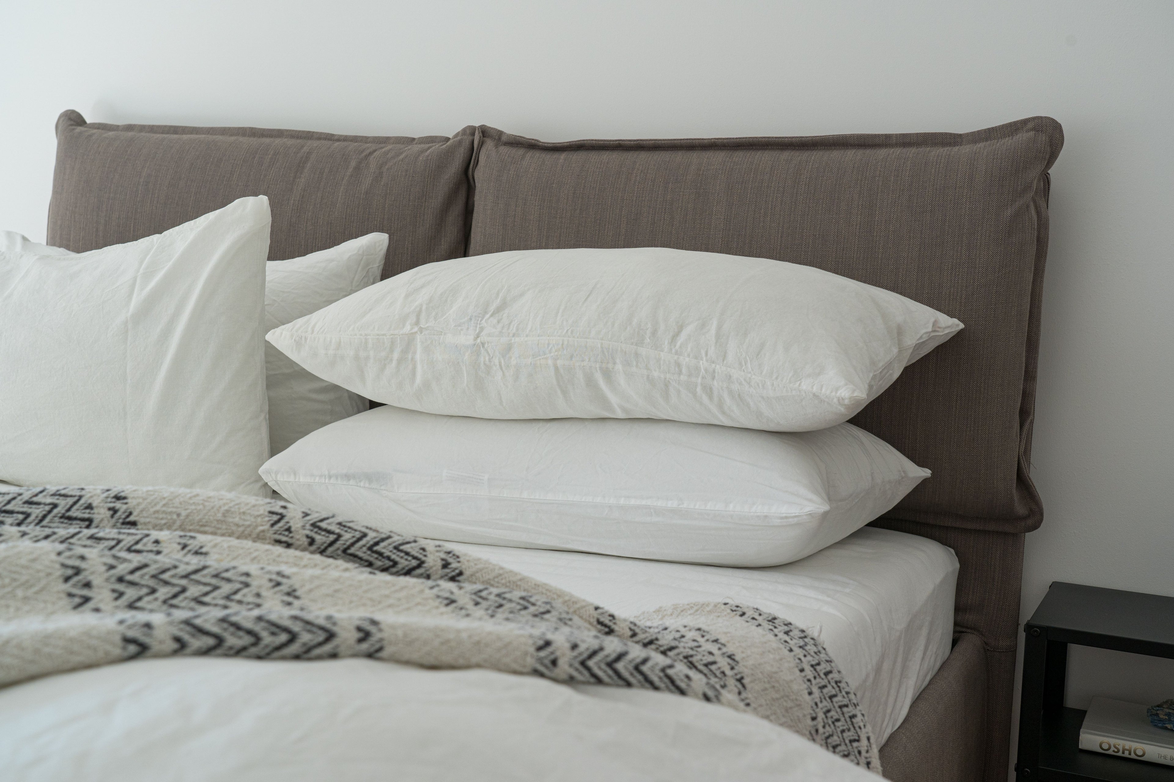 Pillows on a modern bed