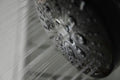 Shower head spraying water